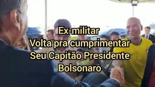 Militar aposentado vai ao cercadinho Ver seu Capitão Bolsonaro 0308 [upl. by Aneetsirhc215]