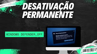 TUTORIAL COMO DESATIVAR O WINDOWS DEFENDER  PERMANENTE [upl. by Erfert232]