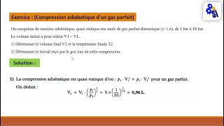 Exercice Compression adiabatique dun gaz parfait [upl. by Dellora]