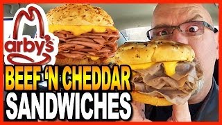 Arbys ★ Large Beef N Cheddar amp Onion Rings Meal Review amp Drive Thru Test [upl. by Francine764]