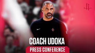 Ime Udoka with a Press Conference vs Knicks l Houston Rockets [upl. by Drahsar]