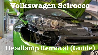 Volkswagen Scirocco Headlamp Removal StepbyStep Guide [upl. by Cloots228]