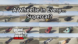 A wheelie in every Supercar [upl. by Ahsikram]