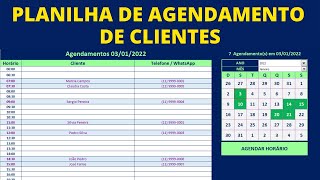 Planilha de Agendamento de Clientes [upl. by Ing]