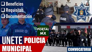 Convocatoria ¡Únete a la Policía Municipal 20222023 REQUISITOS Beneficios Documentos [upl. by Angelo]