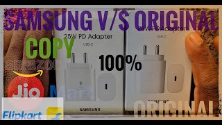 Samsung VS Original 100 Product bay 25W PD Adapter VikasVlog8120 [upl. by Oinotnaocram]