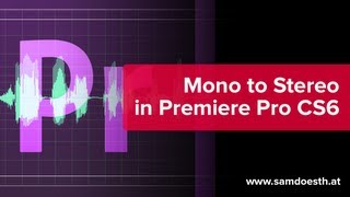 Mono to Stereo  Duplicating Audio Channels in Premiere Pro CS6 [upl. by Arocat]