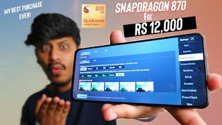 Cheapest Snapdragon 870 Smartphone at ₹12000 in 2022 90FPS BGMI KING [upl. by Notniw]