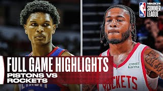 PISTONS vs ROCKETS  NBA SUMMER LEAGUE  FULL GAME HIGHLIGHTS [upl. by Nihs921]