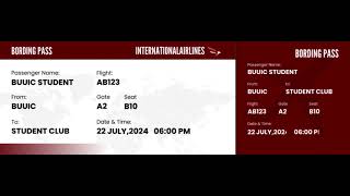 White and Red Illustrated Boarding Pass Ticket 4 [upl. by Eiryk]