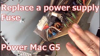 Replace a Power supply Fuse Power Mac G5  Desoldering one on an old PC amp soldering  Fuse 250V 10A [upl. by Florenza]