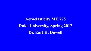 ME 775 Aeroelasticity Lecture 17 20170328 [upl. by Cir]