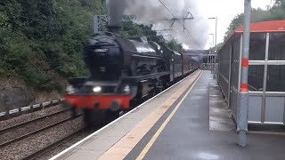 45627 Sierra Leone galatea steams through Apperley Bridge [upl. by Hamas559]