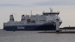 Erstanlauf der Finnfellow  Finnlines in Swinemünde Świnoujście [upl. by Anirahs]