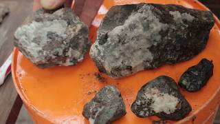 WHATs INSIDE Acid bath amp smashing rocks for crystals [upl. by Dominus834]