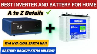 Inverter and Battery For Home Use  Inverter and Battery Calculate For Home  Price  Load  Hindi [upl. by Alverta323]