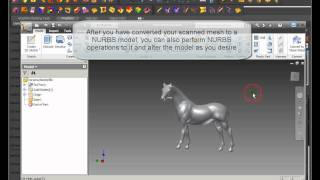 Convert Scanned Mesh Models into CAD NURBS [upl. by Ormiston]