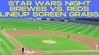 MAY THE FOURTH BE WITH YOU Milwaukee Brewers lineup with Star Wars theme vs Cincinnati Reds [upl. by Nulubez]