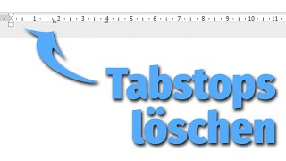 Löschen Sie die Tabstopps bzw die Tabstoppzeichen von den ersten 2 Zeilen des Dokuments [upl. by Benedict]