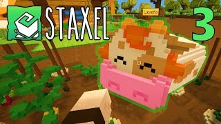 3 Beekeeping Milk Money and Building A Fishing Pond Lets Play Staxel Multiplayer [upl. by Eclud]