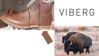 8 Year old Viberg Bison boots  Viberg service boots natural bison [upl. by Craig]