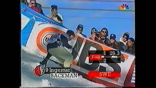 Terje Håkonsen Ingemar Backman Johan Olofsson Daniel Franck ISF Snowboard contest Laax 1995 [upl. by Eelame]