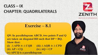 In parallelogram ABCD two points P and Q are taken on diagonal BD such that DP  BQ Show that [upl. by Casavant]