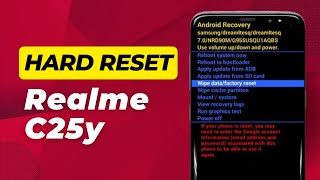 How To Hard Reset Realme C25y  Full Guide [upl. by Koressa]