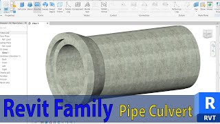 Create a Pipe Culvert Revit Family for Type Bell and Spigot Revit Family bim [upl. by Ahsauqal806]