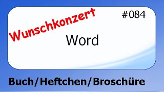 Word Wunschkonzert 084 BuchHeftchen erstellen deutsch HD [upl. by Jair282]