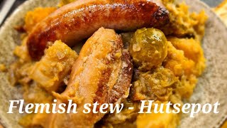 Flanders famous stew hutsepot with cabbage sausages and pork belly [upl. by Picker]