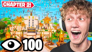 I Got 100 Players To Land At The NEW AGENCY In Fortnite Chapter 2 Remix [upl. by Irek]