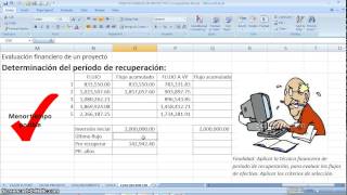 Proyectos de inversión Videotutorial cálculo del período de recuperación [upl. by Cutlip411]