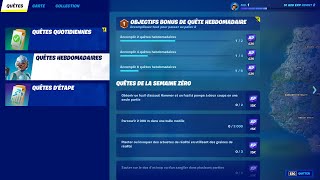 COMMENT ACCOMPLIR DES OBJECTIFS BONUS DE QUÃŠTE HEBDOMADAIRE FORTNITE CHAPITRE 3 SAISON 3 [upl. by Yarb]