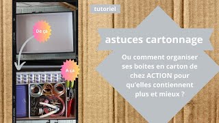 Tuto astuce cartonnage comment transformer ses boites en carton de chez ACTION [upl. by Obocaj]