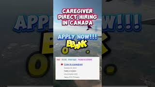 Caregiver Needed in Canada I Direct Hiring i Buhay Canada shorts [upl. by Drareg86]