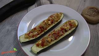 gefüllte Zucchini mit Ebly  Rezept und Anleitung  Natürlich Lecker [upl. by Nyladam]