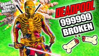 GTA 5 Breaking EVERY BONE As DEADPOOL In GTA V   GTA 5 mods [upl. by Llednohs]