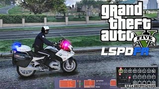 GTA 5 LSPDFR 031  EPiSODE 192  LETS BE COPS  LAPD MOTORCYCLE UNIT GTA 5 PC POLICE MODS [upl. by Boor]