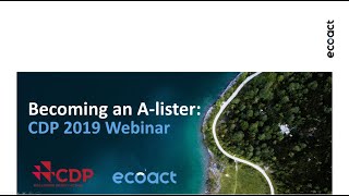 Becoming an A lister  CDP 2019 webinar [upl. by Freudberg]