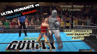 WWE W2K22 Wonder Woman Gal Gadot Superheroine vs Ultra Humanite GREAT COMEBACK DRAMATIC MATCH [upl. by Aldred503]