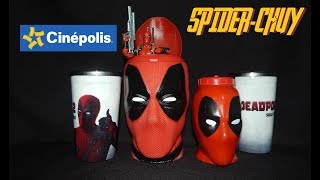 Reseña Cubeta Palomera DEADPOOL 2 CINEPOLIS  Vaso  Canasta Cabeza 3D Promocionales Productos Cine [upl. by Jeanne]