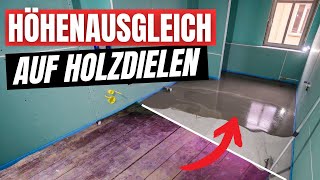 Holzboden bis 30cm ausgleichen ⎜Ardex Stronglite 🤩 [upl. by Hannahs]