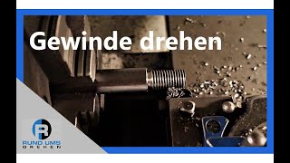 Gewindeherstellung auf einer Drehmaschine [upl. by Yared6]