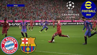 eFootball 2022 UEFA Champions League FC Bayern Munich vs FC Barcelona Gameplay Group E [upl. by Orola466]