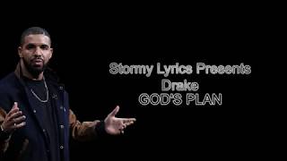 Drake  Gods Plan lyric video [upl. by Acirem]