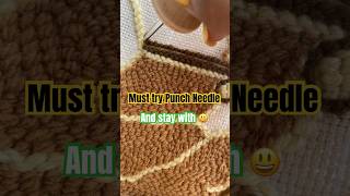 Do you know punch needle  how to thread punch needle craft crochet art punchneedle [upl. by Enilkcaj]