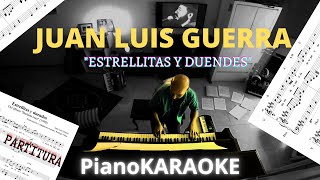 Juan Luis Guerra  Estrellitas y duendes Partitura  PianoKaraoke [upl. by Wickner]