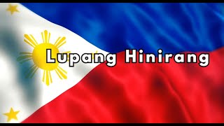 Lupang Hinirang Pambansang Awit Philippine National Anthem Lyrics [upl. by Enilrahc]