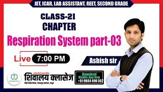 Class21  Biology  Topic Respiration system  Ashish Sir  Shivalaya Classes 9664496502 [upl. by Einaeg]